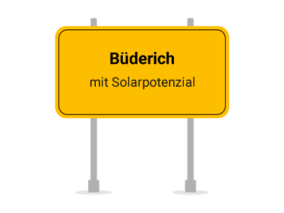 Ortsschild PV Photovoltaik Büderich