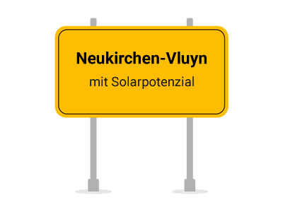 Ortsschild PV Photovoltaik Neukirchen-Vluyn